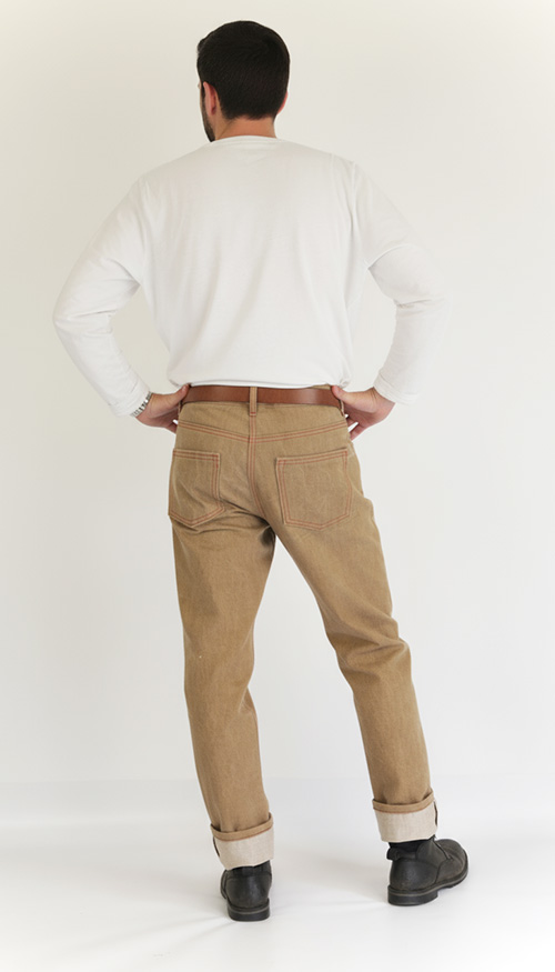 Selvedge Jeans Sewing Pattern image - back view