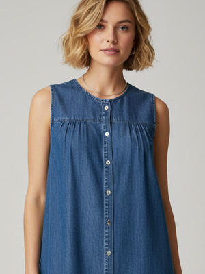 PDF Sewing Patterns Sleeveless Shirtdress by Angela Kane