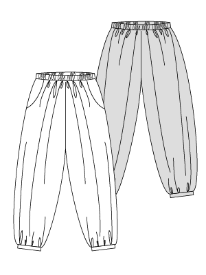 PDF Sewing Patterns Cropped Palazzo Trousers by Angela Kane